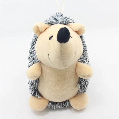 Dog Squeaky Toys Hedgehog Stuffed Plush Dog Chew Toys Interactive Dog Toys for Small Medium and Large Dog,B