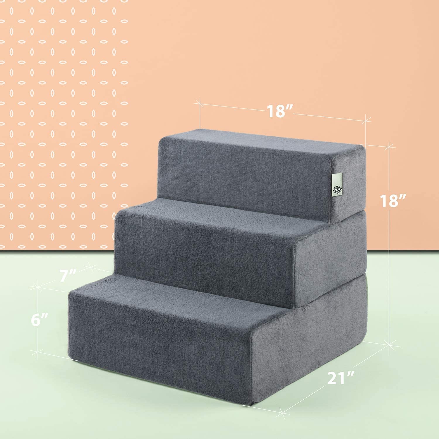 Easy Pet Stairs / Pet Ramp / Pet Ladder, Medium, Charcoal