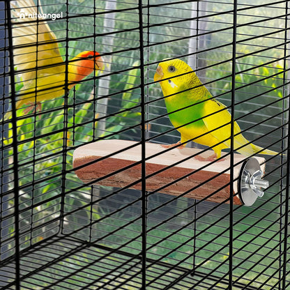 Parrot Cage Perch, Wooden Platform for Birds (2 Packs)